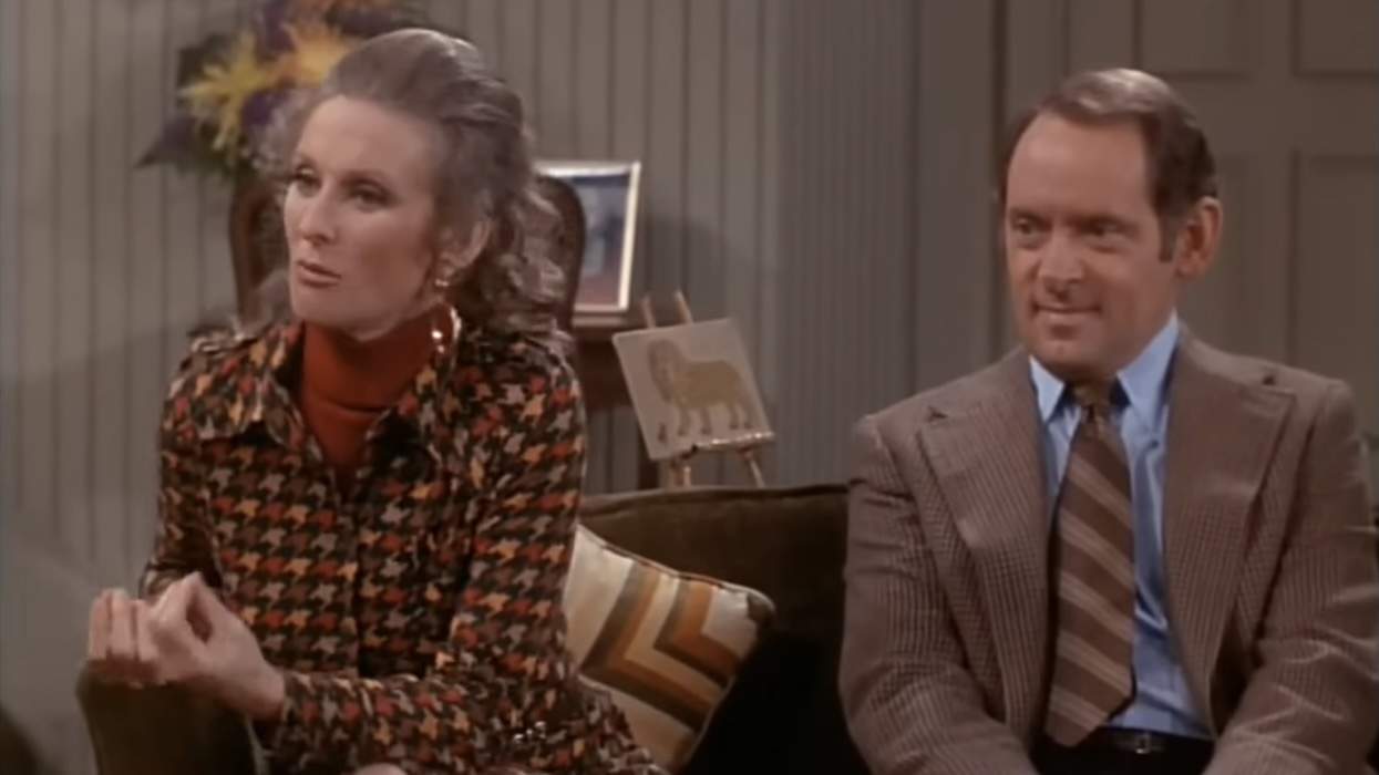 Cloris Leachman and Robert Moore
