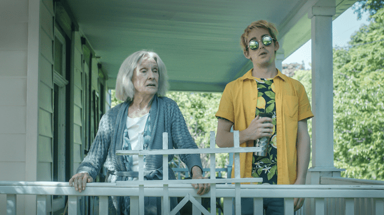 Cloris Leachman and Thomas Duplesses