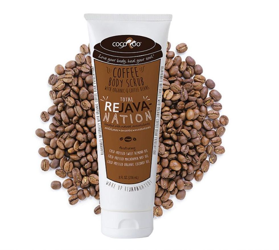 CocoRoo Total ReJavanation Coffee Bean Scrub made with Arabica coffee beans and cold-pressed nut oils. ($27, CocoRooBody.com)
