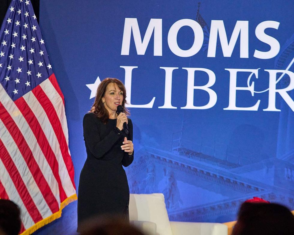 Cofounder Tina Descovich speaks at the 2024 Moms for Liberty National Summit