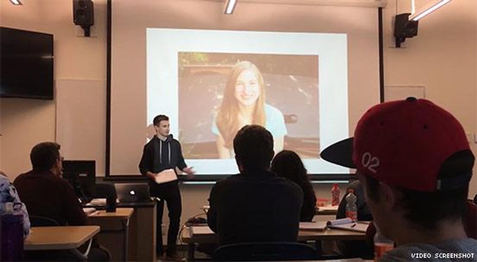 College Student Comes Out as Trans During Presentation