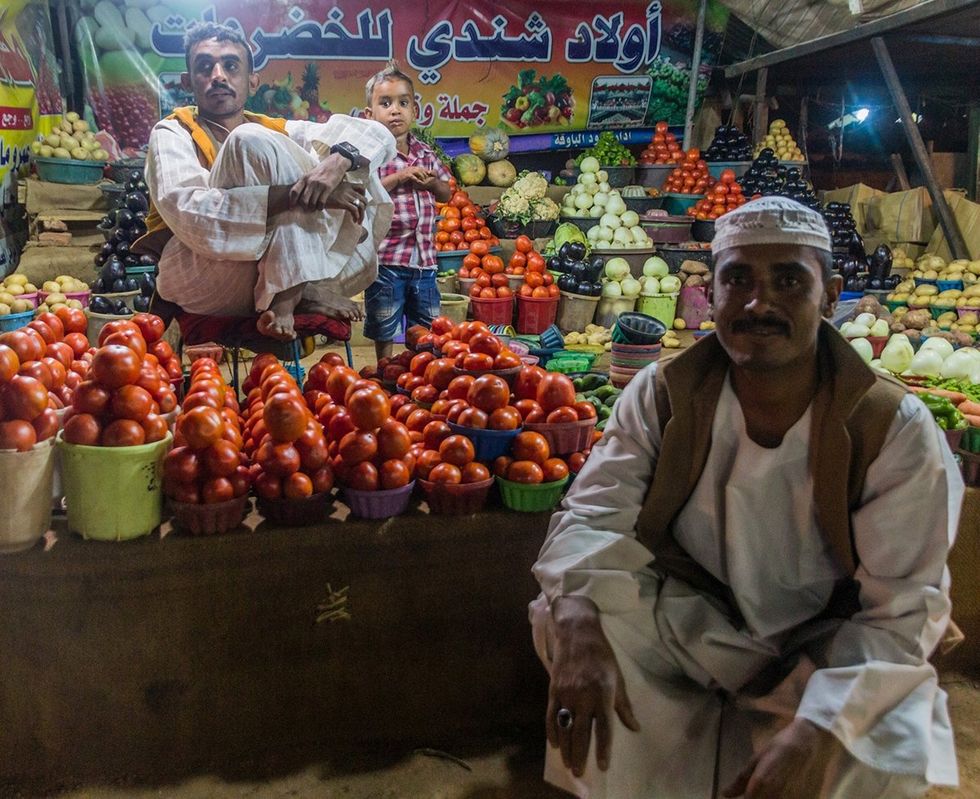Colorful vegetable stall in Atbara, Sudan