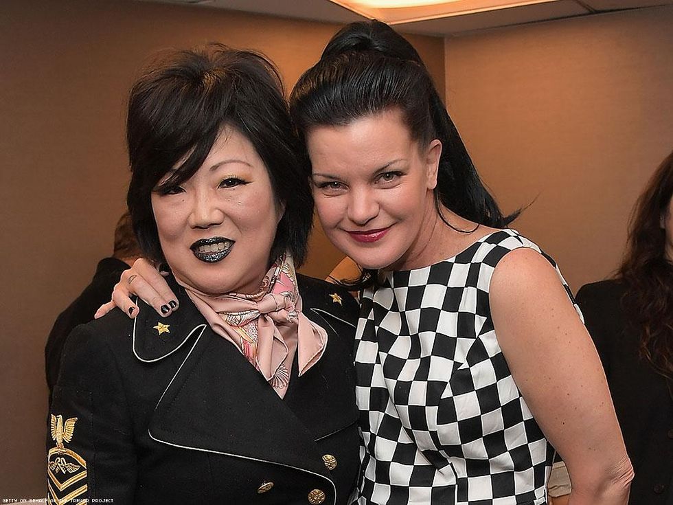 Comedian Margaret Cho (L) and actress Pauley Perrette