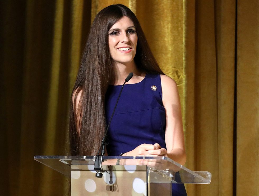 Contest winner Danica Roem speaks onstage during TLC Give A Little Awards