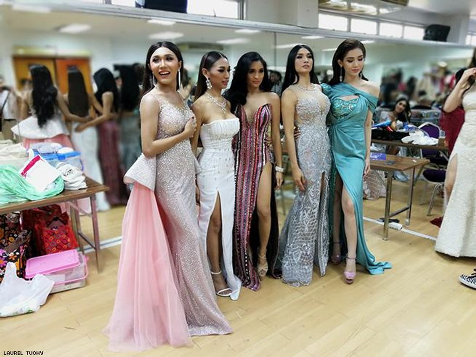 Contestants backstage