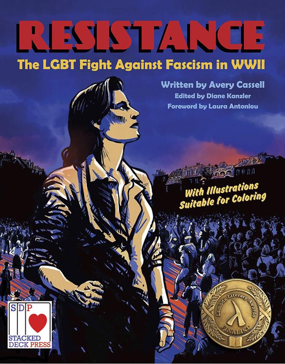 Cover of Resistance: The LGBT Fight Against Fascism in WWII featuring woman resistance fighter
