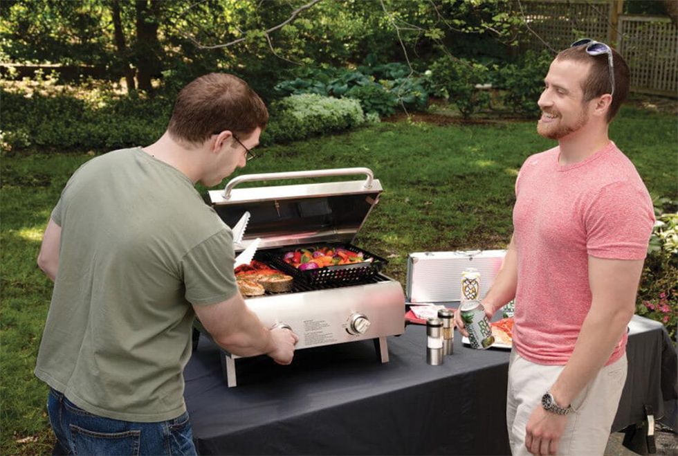 Cuisinart Chef\u2019s Style Stainless Tabletop Grill combines power & portability. ($200, Cuisinart.com)