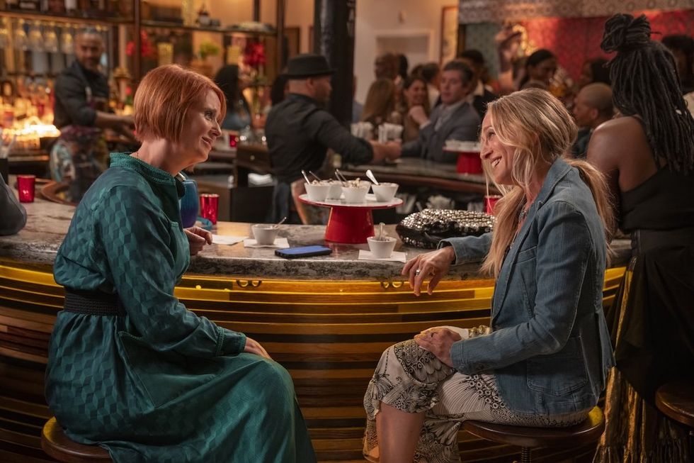 Cynthia Nixon and Sarah Jessica Parker in And Just Like That...