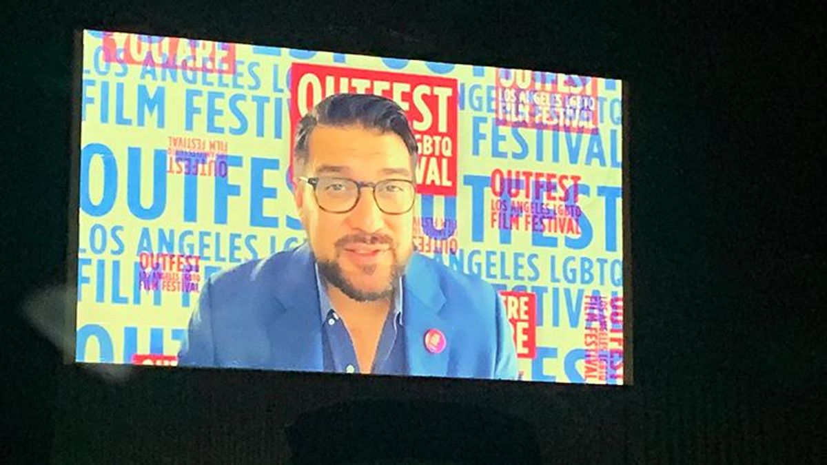 Damien S. Navarro at the Outfest Drive-In
