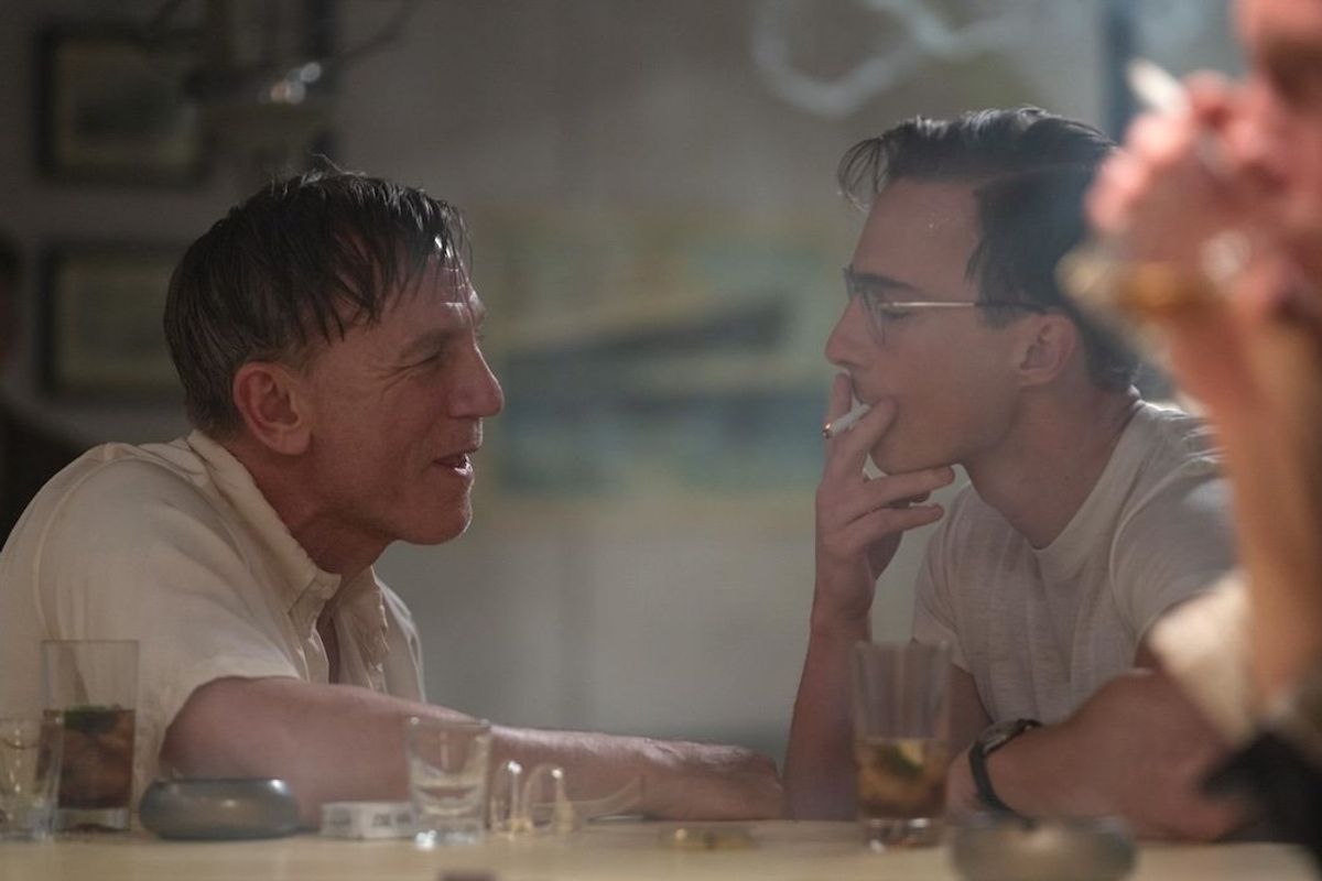 Daniel Craig as Lee and Drew Starkey as Eugene in Luca Guadagnino's Queer