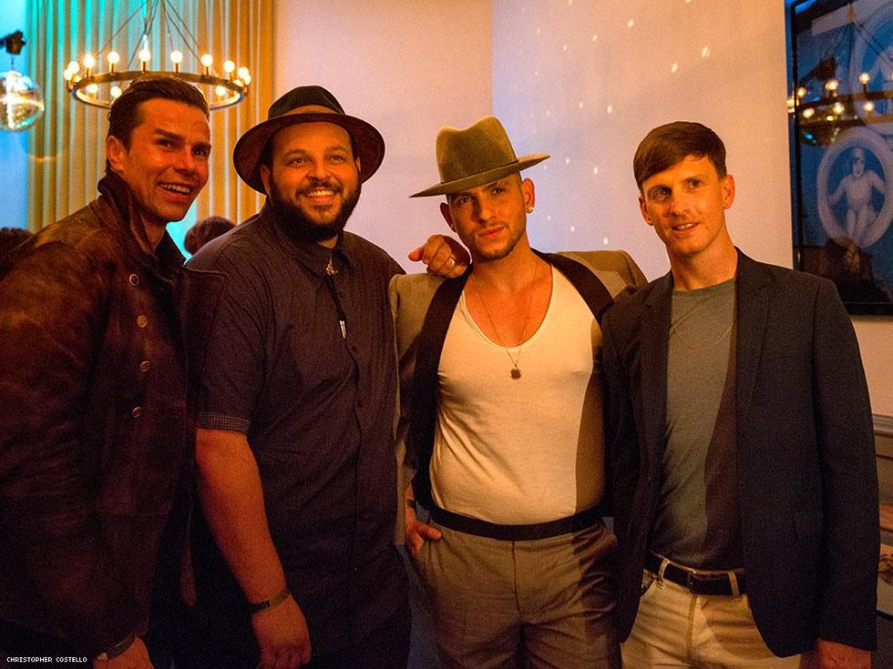 Daniel Franzese and Joseph Bradley Phillips, center. Stuart Brockington, right.