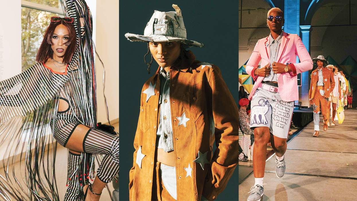 dapper q models at new york fashion week 2025