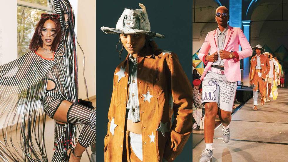 dapper q models at new york fashion week 2025