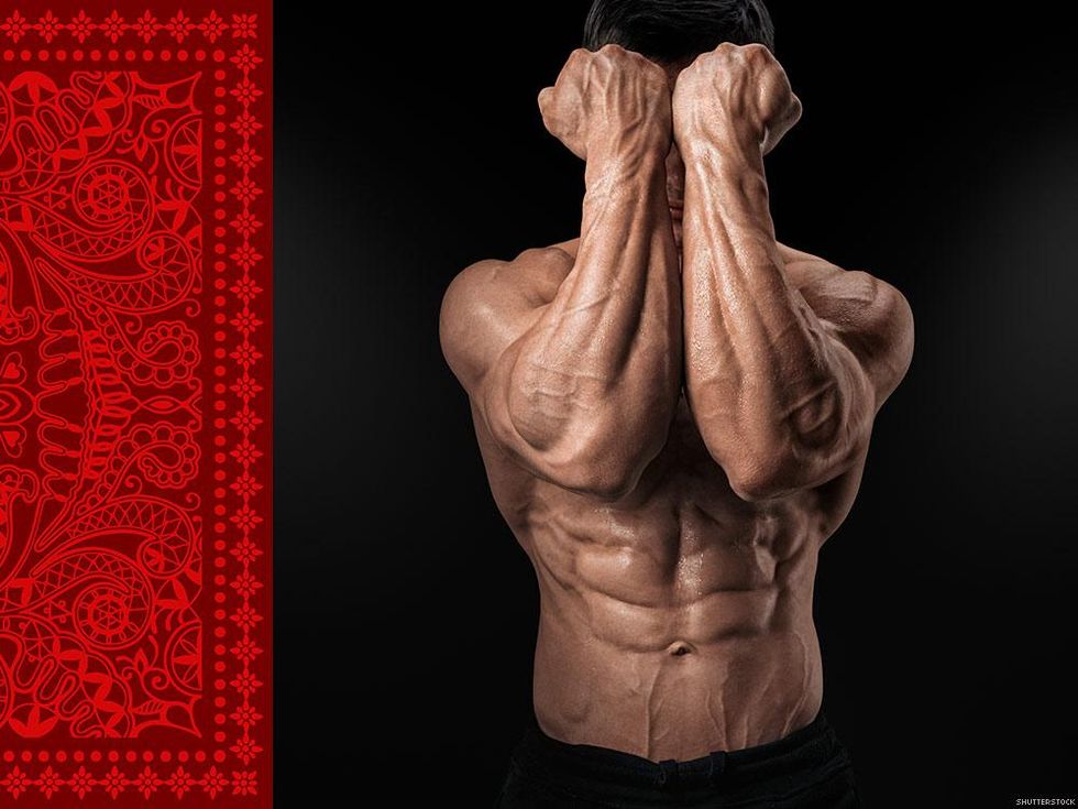 Dark red on left = two-handed fister. Dark red on right = two-handed fistee.