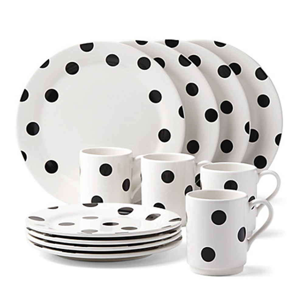 Deco Dot 12 Piece Dinnerware Set