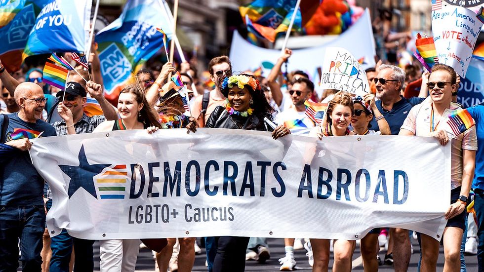 Democrats Abroad LGBTQ caucus pride parade