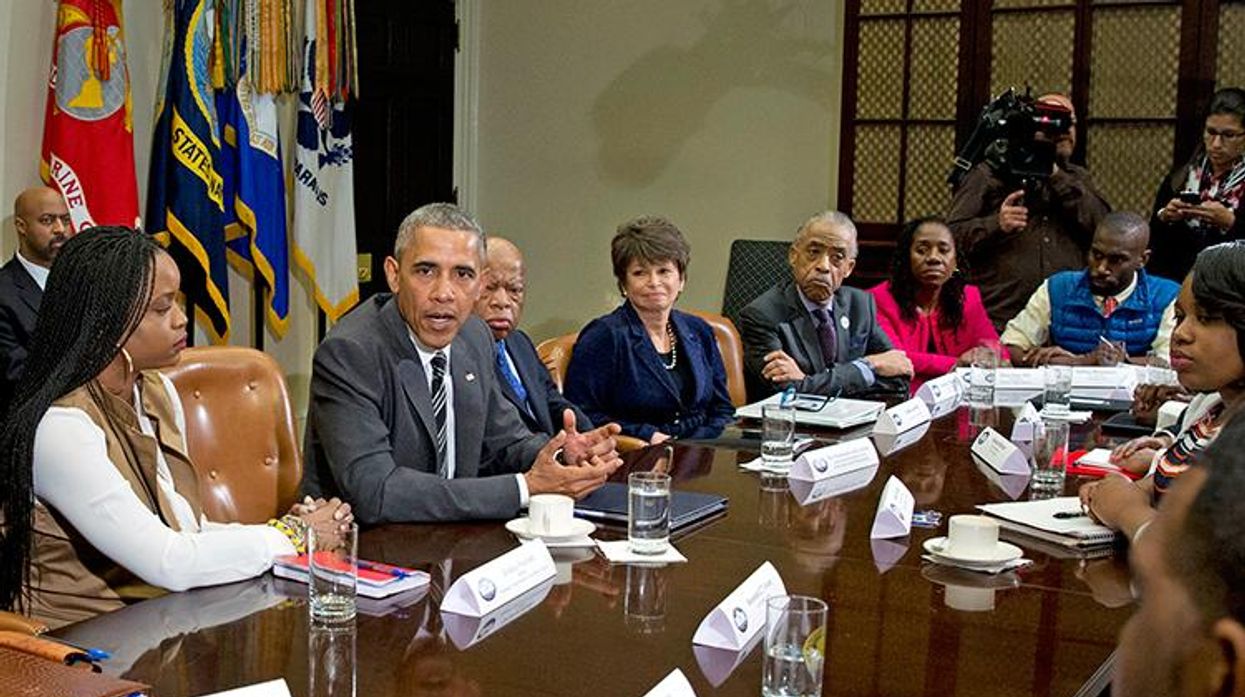 DeRay Mckesson and other black activists meet with President Obama