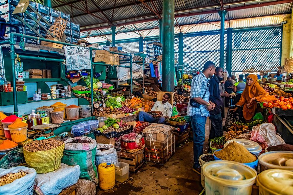 DIani Mombasa Kenya oldest food market in Mombasa where you can buy fruits spices live poultry