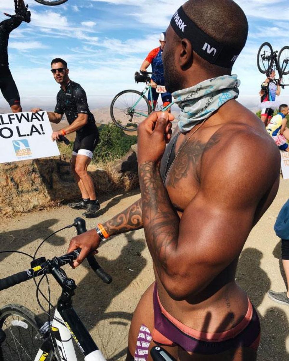 Did you do the AIDS ride in a Speedo? I think a lot of people would join up if they knew you were going to be there.