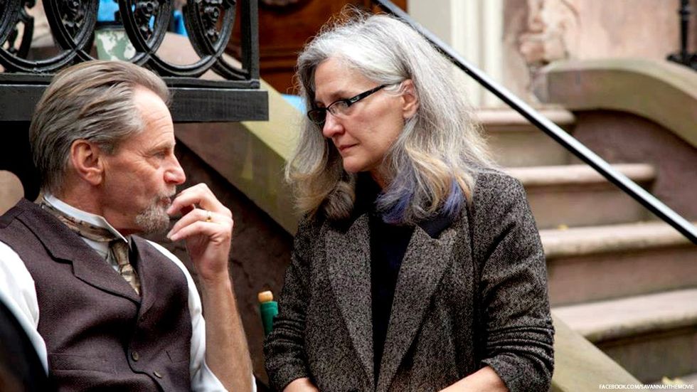 Director Annette Haywood Carter filming 'Savannah' with Sam Shepard 