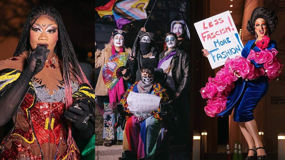 DMV Social Activist Collective and Qommittee organized a Rally & March for Drag at Washington, D.C. John F. Kennedy Center for the Performing Arts on March 8, 2025