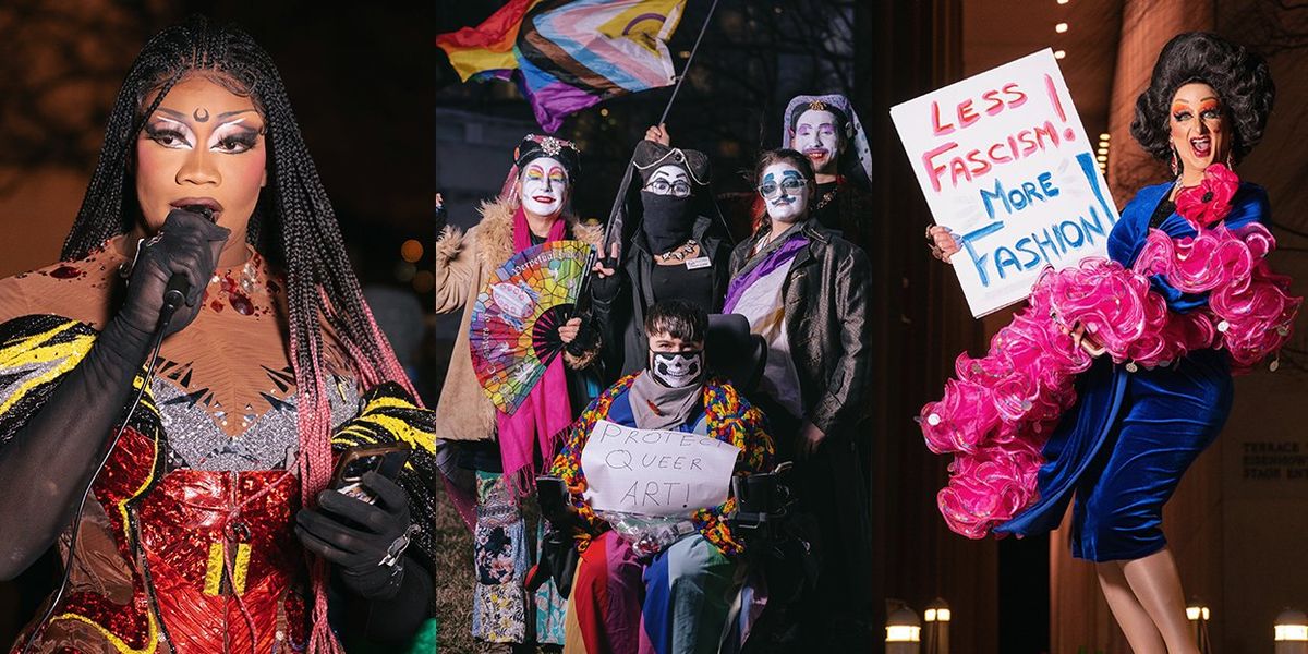 Drag artists and allies rally against Trump's anti-LGBTQ+ Kennedy Center takeover (in photos)