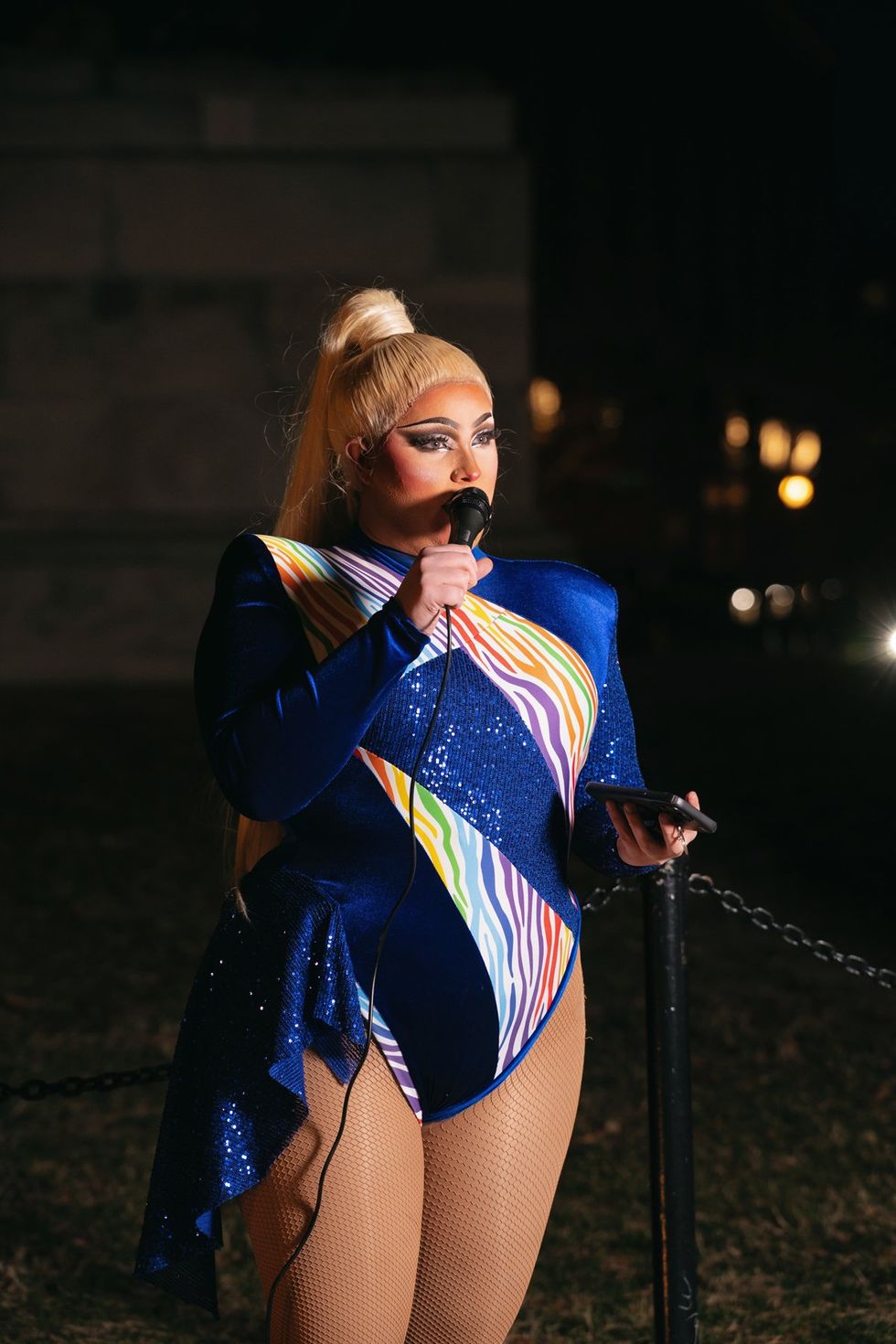 DMV Social Activist Collective and Qommittee organized a Rally & March for Drag at Washington, D.C. John F. Kennedy Center for the Performing Arts on March 8, 2025