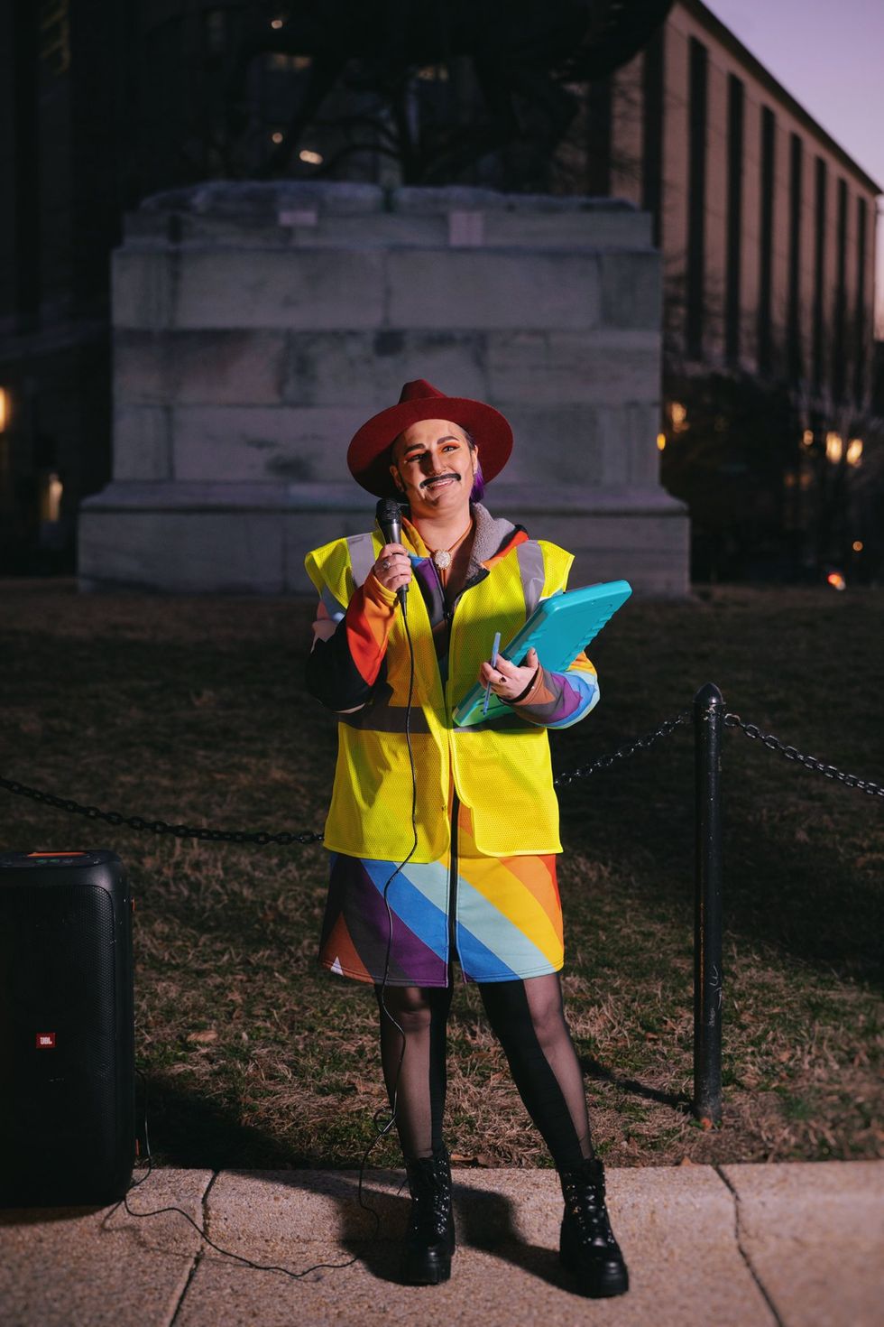 DMV Social Activist Collective and Qommittee organized a Rally & March for Drag at Washington, D.C. John F. Kennedy Center for the Performing Arts on March 8, 2025