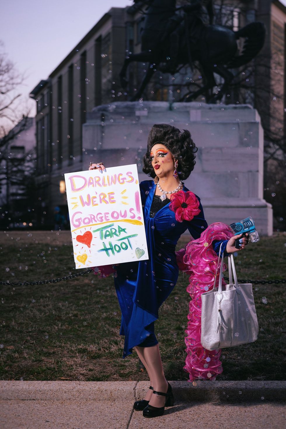 DMV Social Activist Collective and Qommittee organized a Rally & March for Drag at Washington, D.C. John F. Kennedy Center for the Performing Arts on March 8, 2025