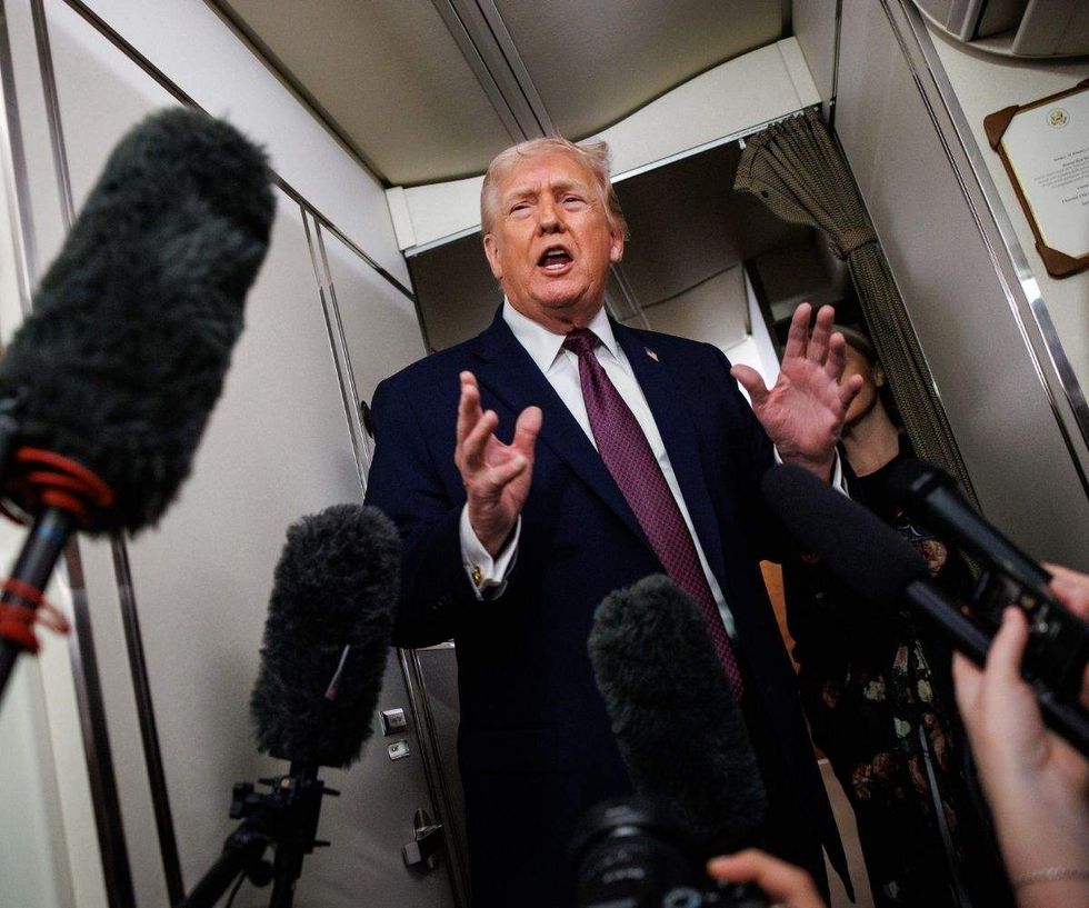 donald trump on air force one