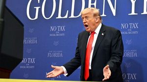 Trump performs ‘the weave’ & attacks trans people at Florida retirement community