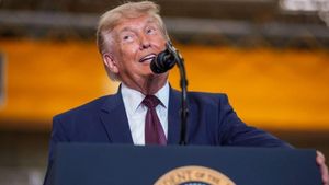 Trump mocks cisgender women as weak in bizarre anti-trans sports rant to factory workers