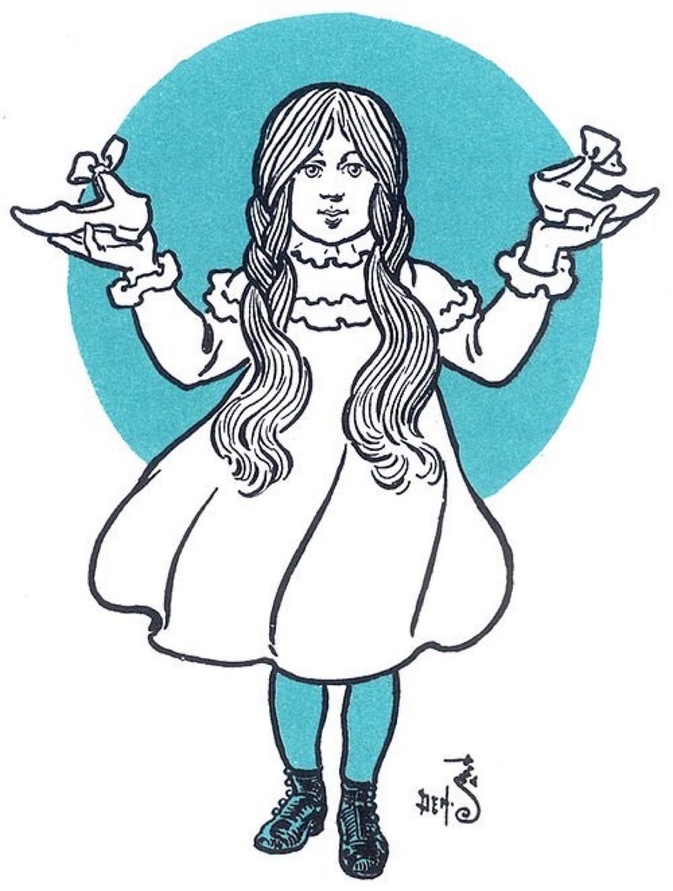 Dorothy Gale in L. Frank Baum's The Wonderful Wizard of Oz novel