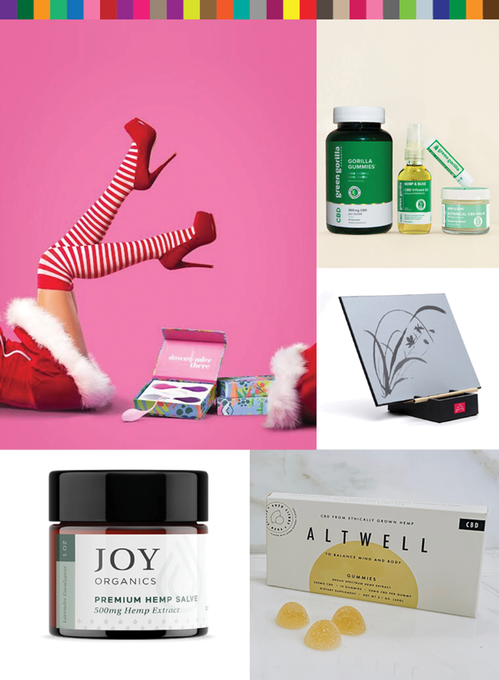 Down Under There Vaginal Trainer, Joy Organics, Green Gorilla, Atwell CBD, BuddhaBoard