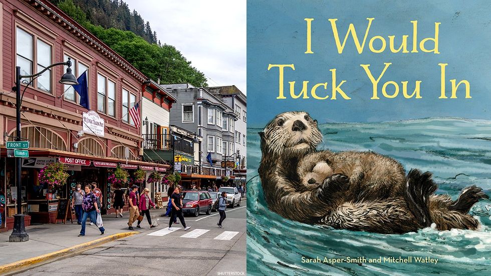 Downtown Juneau, Alaska, and book cover