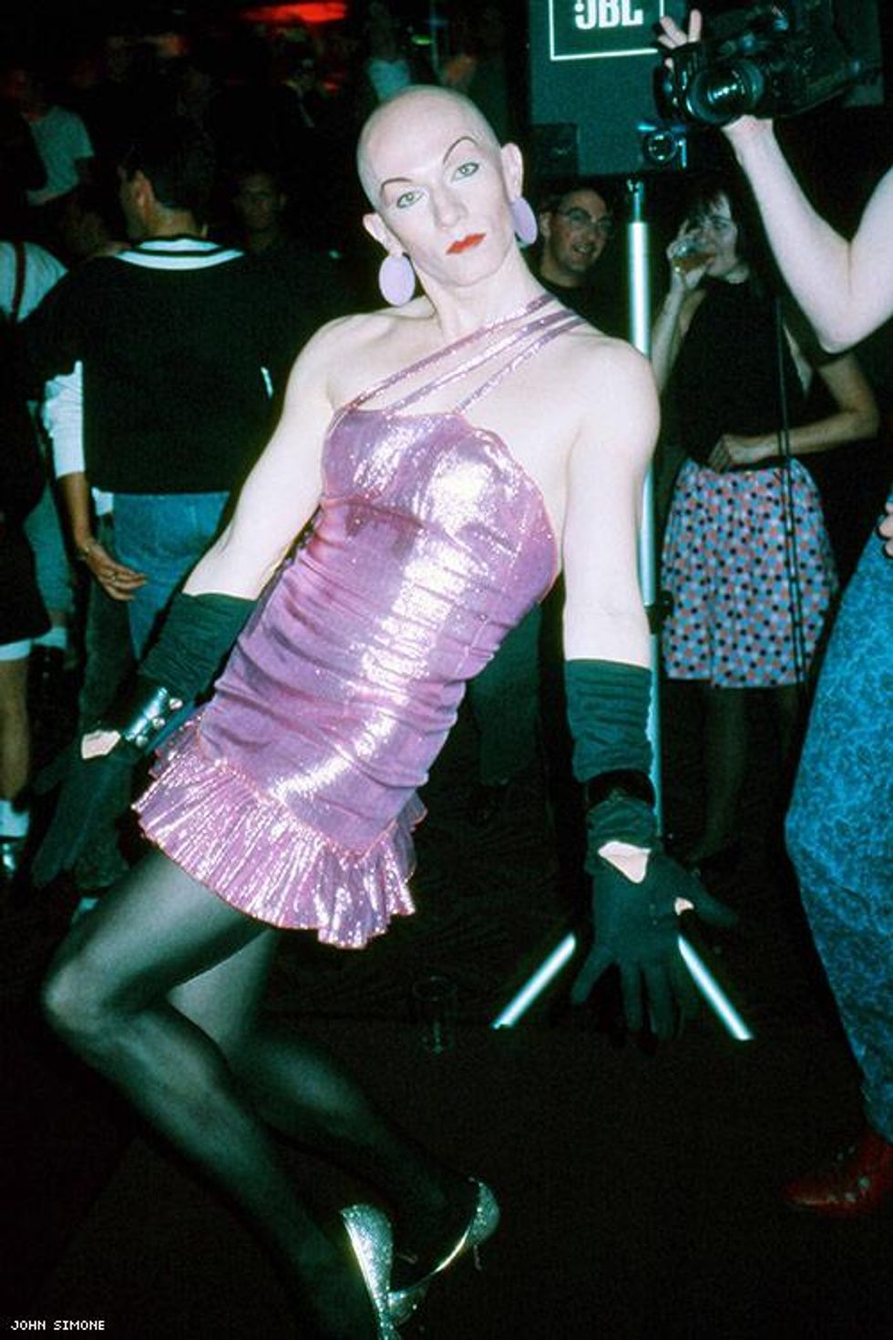 Drag model and Mapplethorpe muse Constance Cooper at Copacabana nightclub, 1988