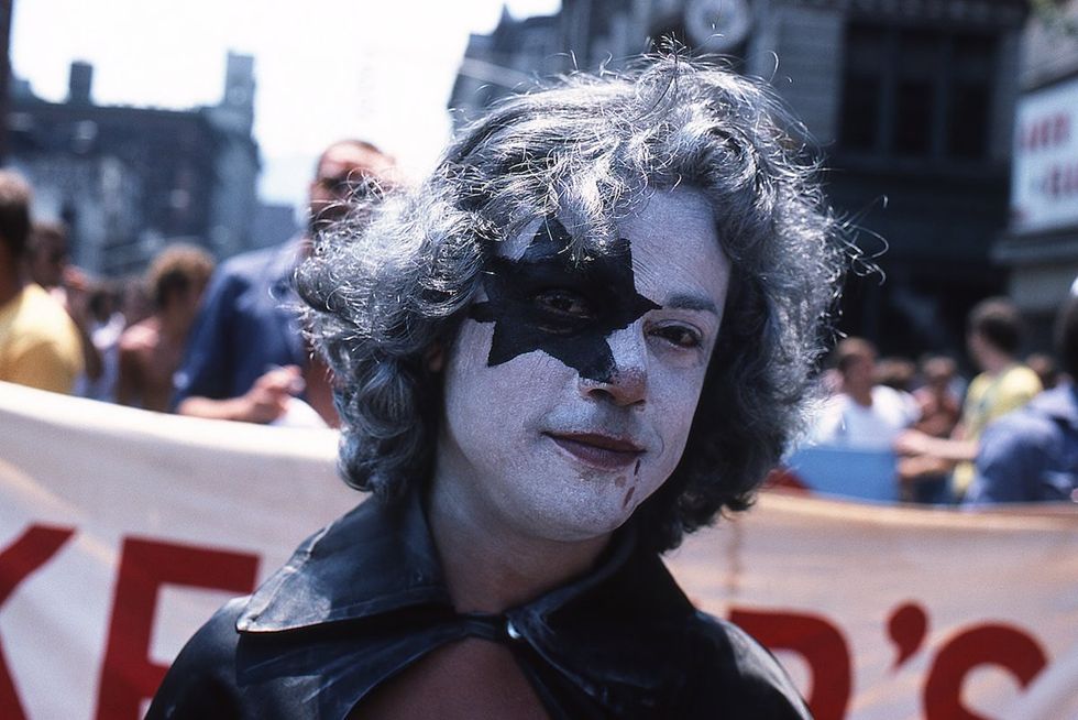 The early NYC Pride March at the Hispanic Society Museum was called out from the closet to an original vintage photograph by Francisco Alvarado Juarez.