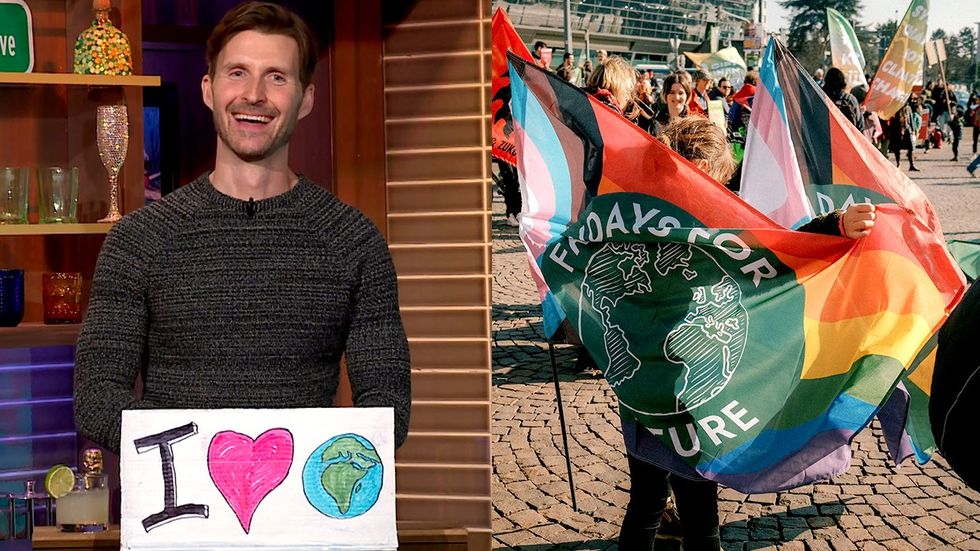 Earth Day Initiative Exec Director John Oppermann Watch What Happens Live Andy Cohen Bravo Show LGBTQ progress pride flag climate change edition