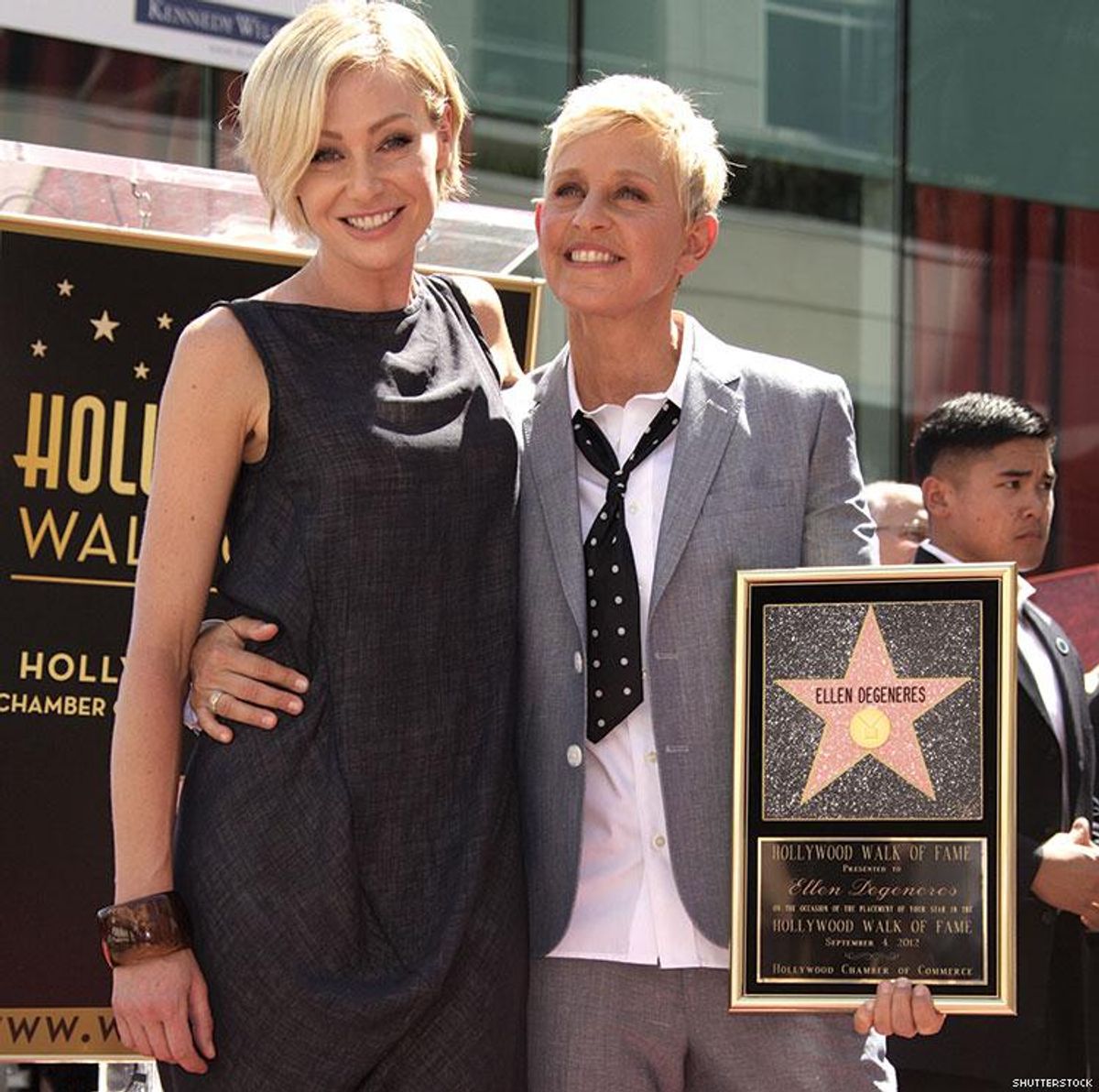 Ellen and Portia at the Walk of Fame