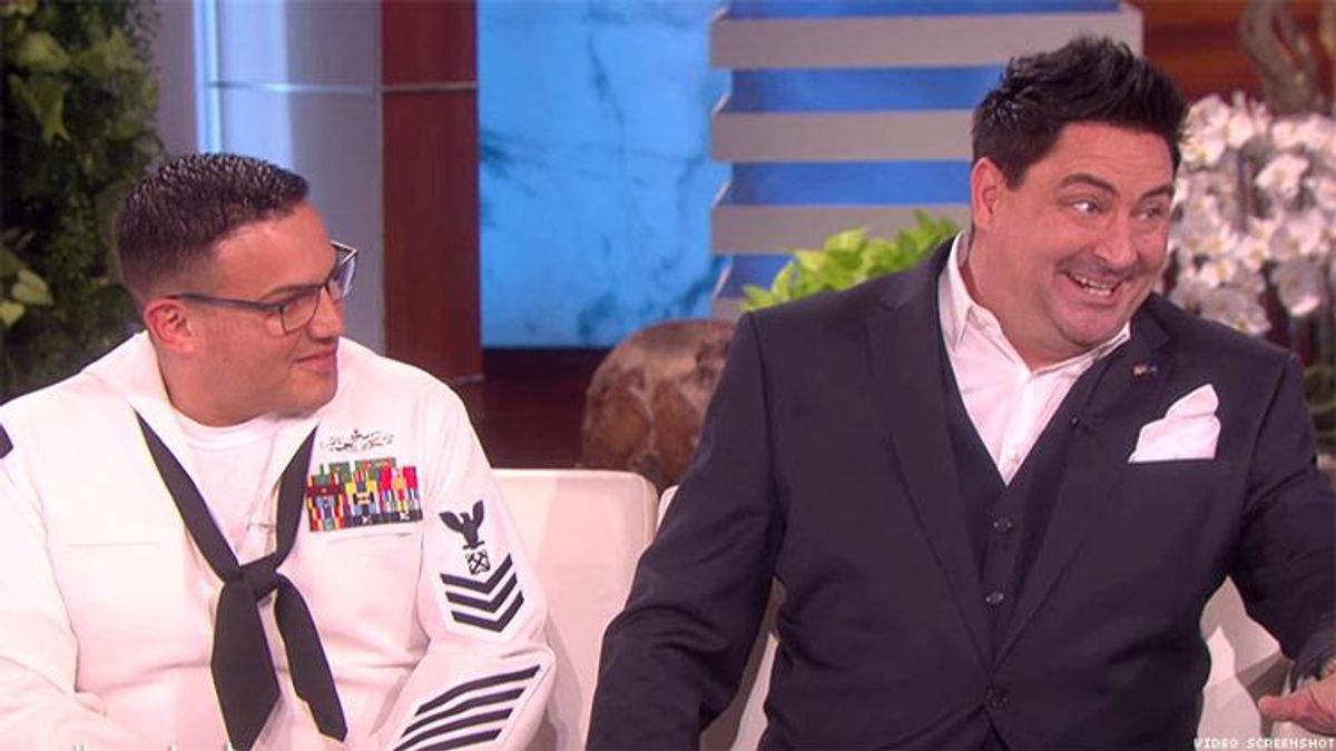 Ellen Congratulates First LGBT 'Navy Spouse of the Year' On Air