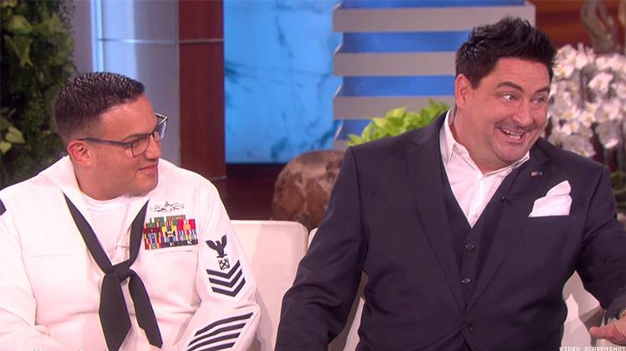 Ellen Congratulates First LGBT 'Navy Spouse of the Year' On Air