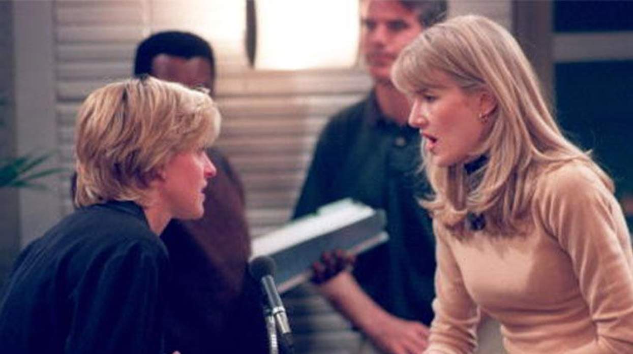 Ellen DeGeneres and Laura Dern