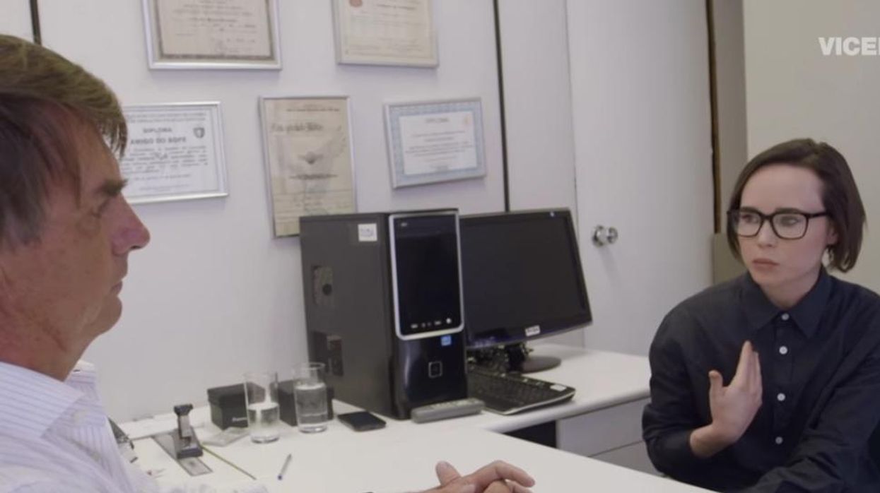 Ellen Page and Brazilian Congressman Jair Bolsonaro