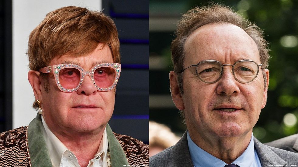 Elton John and Kevin Spacey