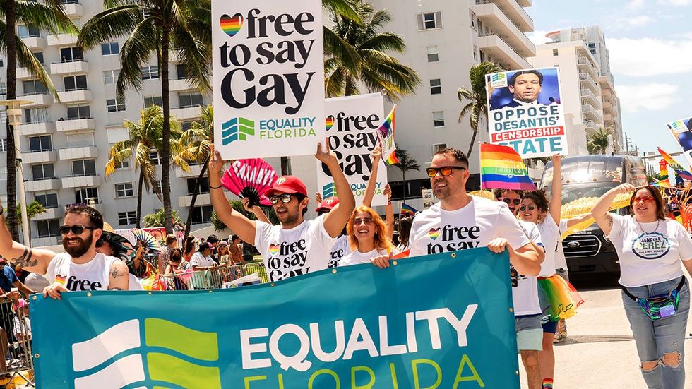 Equality Florida Say Gay LGBTQ Pride Parade Signs