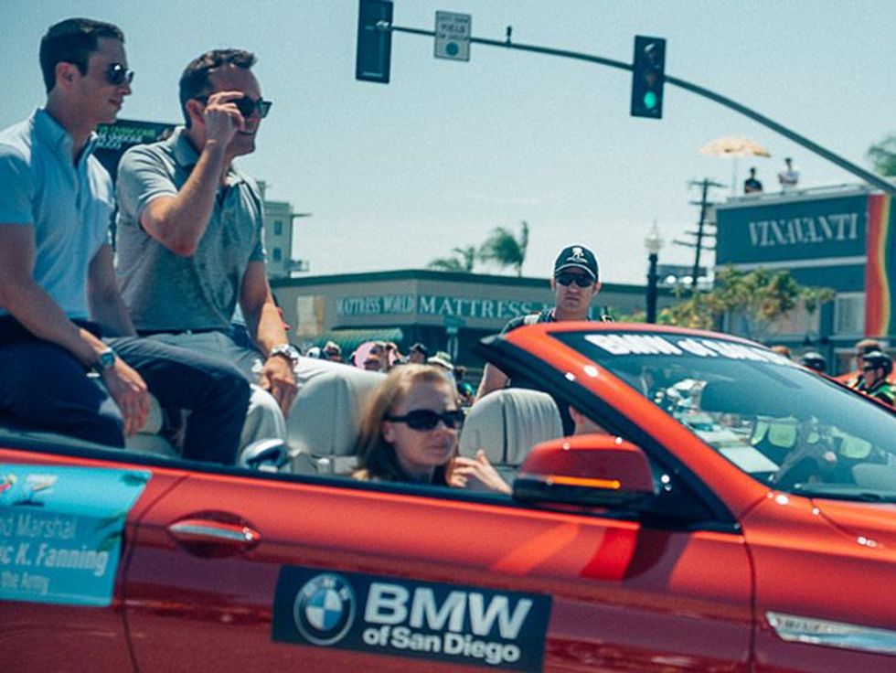 Eric Fanning (second from left), the first openly gay Secretary of the U.S. Army and his partner Ben Masri-Cohen.