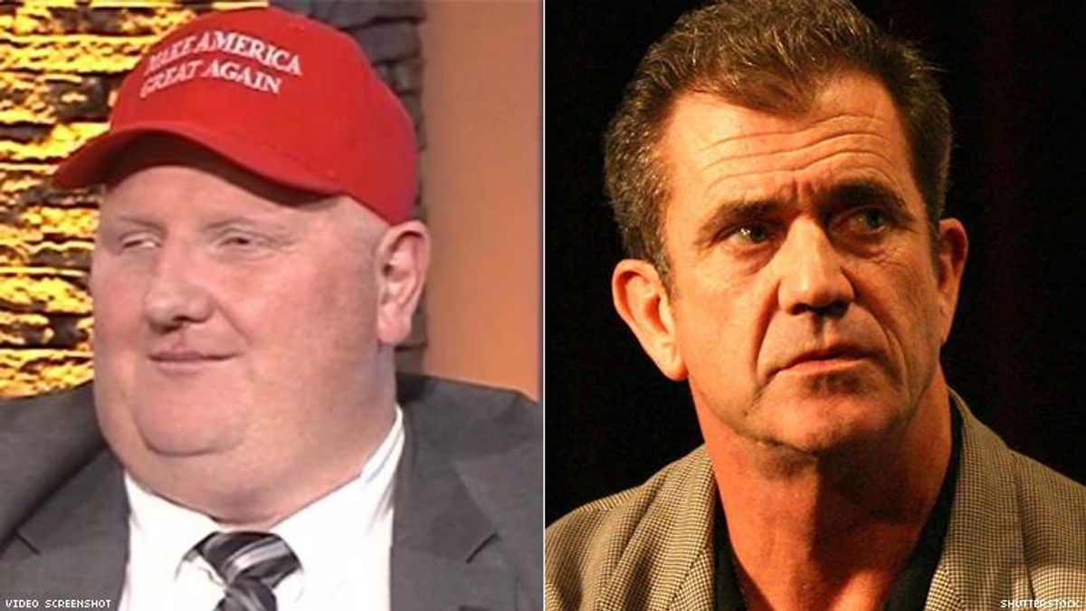 Eric Porterfield and Mel Gibson