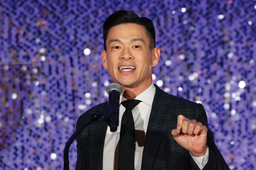 Evan Low speaking at event in Los Angeles, California