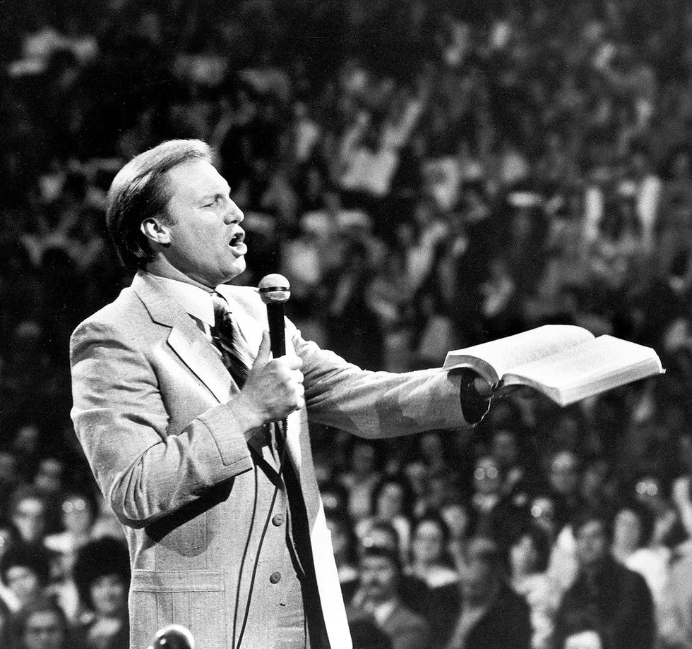 Evangelist Jimmy Swaggart preaching