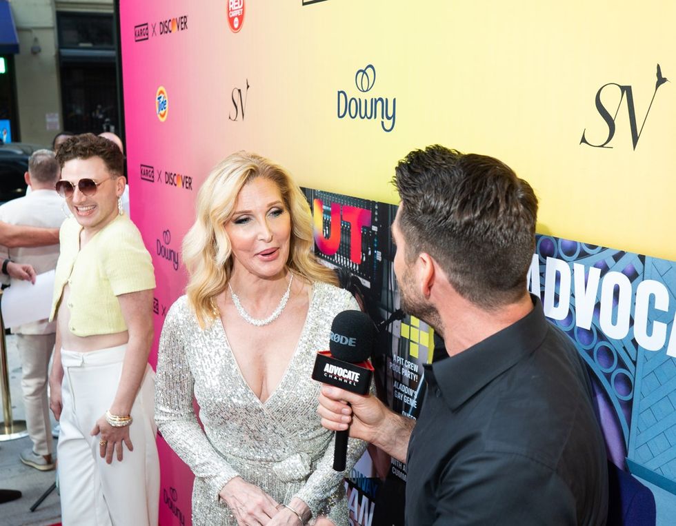 Exclusive Photo gallery OUT ADVOCATE magazines Cover stars Wayne Brady Jonathan Groff LGBTQ Pride Party June 2024